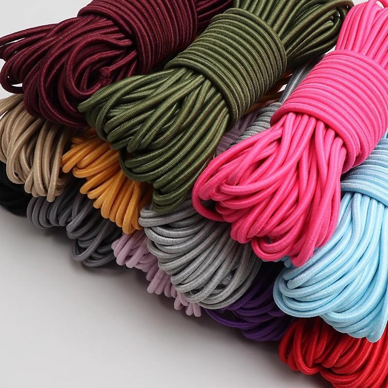 Hohe elastische elastische Seil langlebiges rundes elastisches Band rundes Gummiband Rinderband Seil elastisches Verstellseil elastisches Drahtseil dünn
