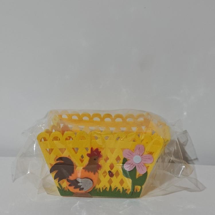 Holiday Gift Bag Features a Colorful Rooster Versatiled Storage Basket for Eggs and Candy for Parties Decoration