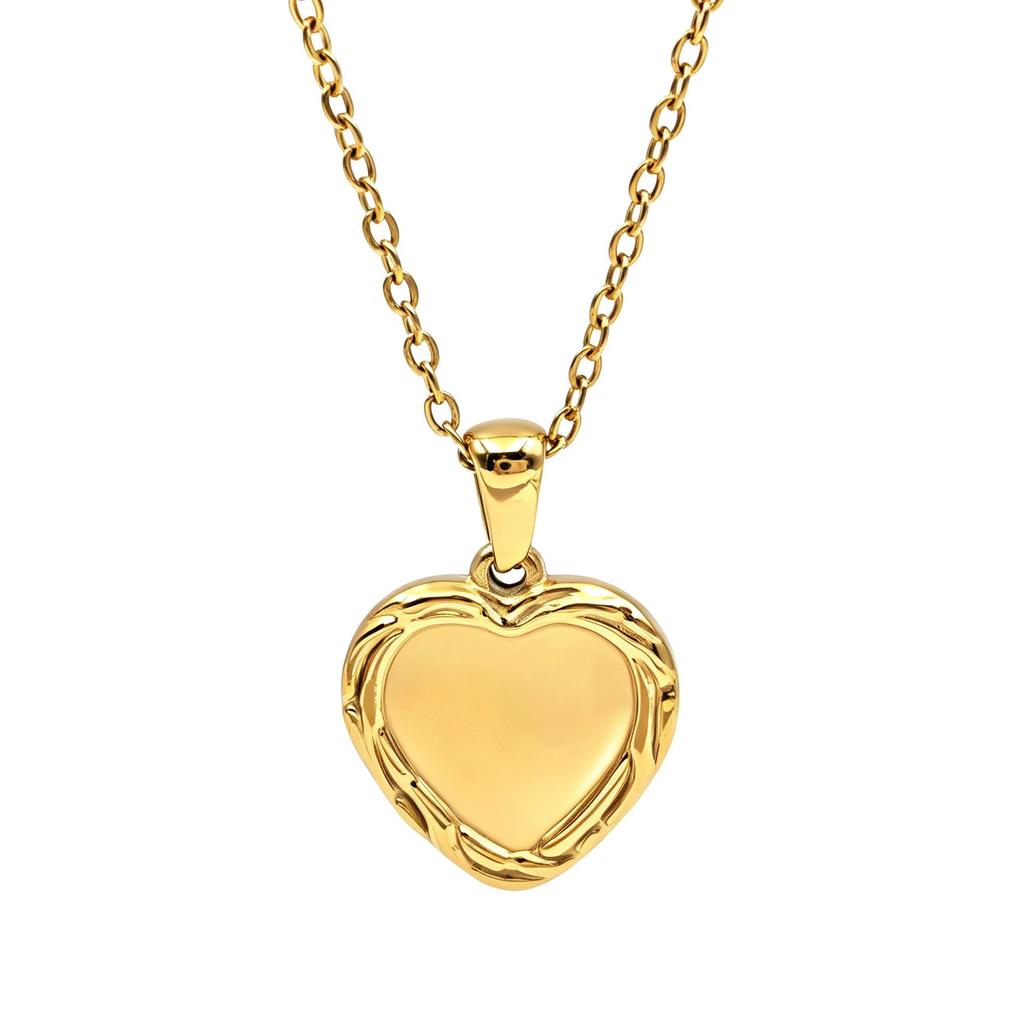 Sweet Summer Titanium Heart Pendant Necklace for Women - Light Luxury Jewelry