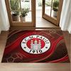 Alfombra de Terciopelo de Cristal con Diseño de Fútbol del Fulham, Alfombrilla Decorativa Suave para Dormitorio y Entrada