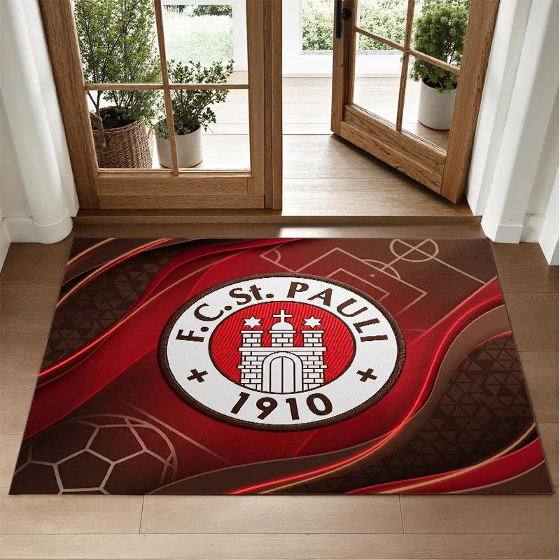 Alfombra de Terciopelo de Cristal con Diseño de Fútbol del Fulham, Alfombrilla Decorativa Suave para Dormitorio y Entrada