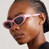 Small Frame Retro Cat Eye Sunglasses Punk Hip Hop Sun Glasses Twisted Fried Dough Twist Leggings Men's Women's Sunglasses