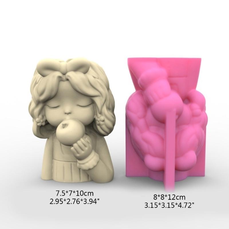 Formă din silicon pentru ghiveci, matriță pentru ghiveci din ciment, pentru ghiveci, matriță din rășină epoxidica, suport pentru perie de machiaj, matriță organizatoare