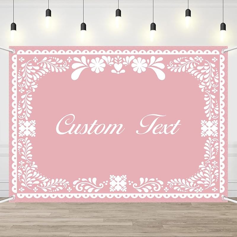 Mi Bautizo Banner Backdrop for Girl Pink Mexican Baptism Party Decorations God Bless First Holy Communion Photography Background Mexican Cielito