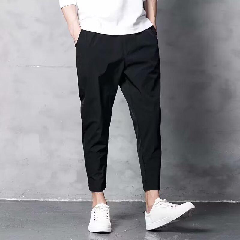Pantaloni Harem Sportivi Casual da Uomo Stile Coreano 9 Punti 2024 - Tendenza Estiva, Sottili, Ampi, Taglie Forti