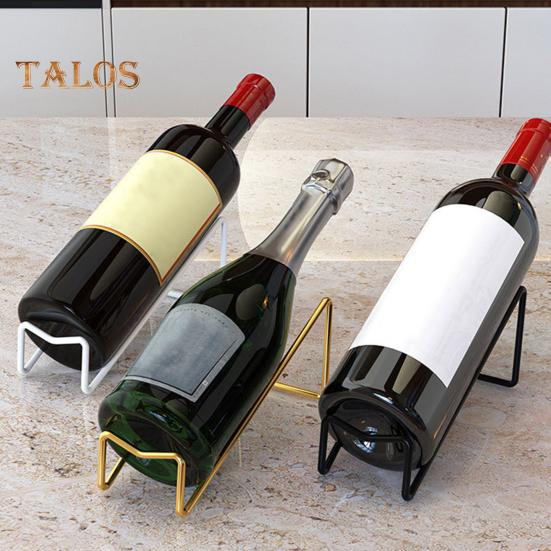 Countertop Wine Rack Iron Wine Bottle Beer Holder Champagne Shelf Drink Display Stand for Home Bar Counter Decor