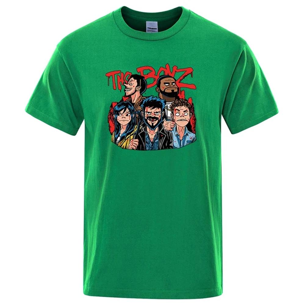 The Boys Funny Printed Men T-Shirts Loose Oversized Clothing Summer Cotton Soft Short Sleeves Breathable Hip Hop T Shirt 72412