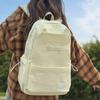 Middle School Student Schoolbag Women's Waterproof Solid Color Backpack