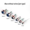 Dual Color LED Metal Indicator Light - 6/8/10/12mm, Red/Green, 3V-220V, Waterproof