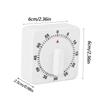 Multifunctional Mechanical Reminder Timer Kitchen 60 Minutes Countdown With Alarm Reminder Magnet Timer Cooking Teaching Homework Office (White/Black)