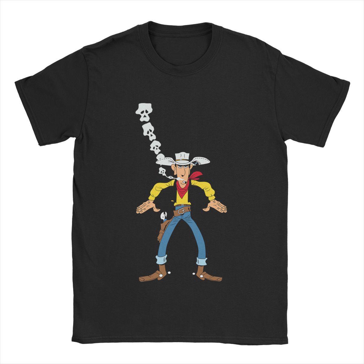 

Lucky Luke Ти Готовий Чоловічі Футболки Мультяшні Смішні Футболки З Коротким Рукавом З Круглим Вирізом Чиста Бавовна Дорослі Топи M