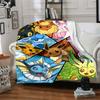 Pokemon Eeveelutions Collage Flannel Blanket Super Soft Warm Cozy Blanket For Sofa Bed Office Travel Allseason Home Decor Gift