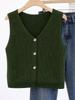 Women's Knitwear, Solid Color, Button-Front