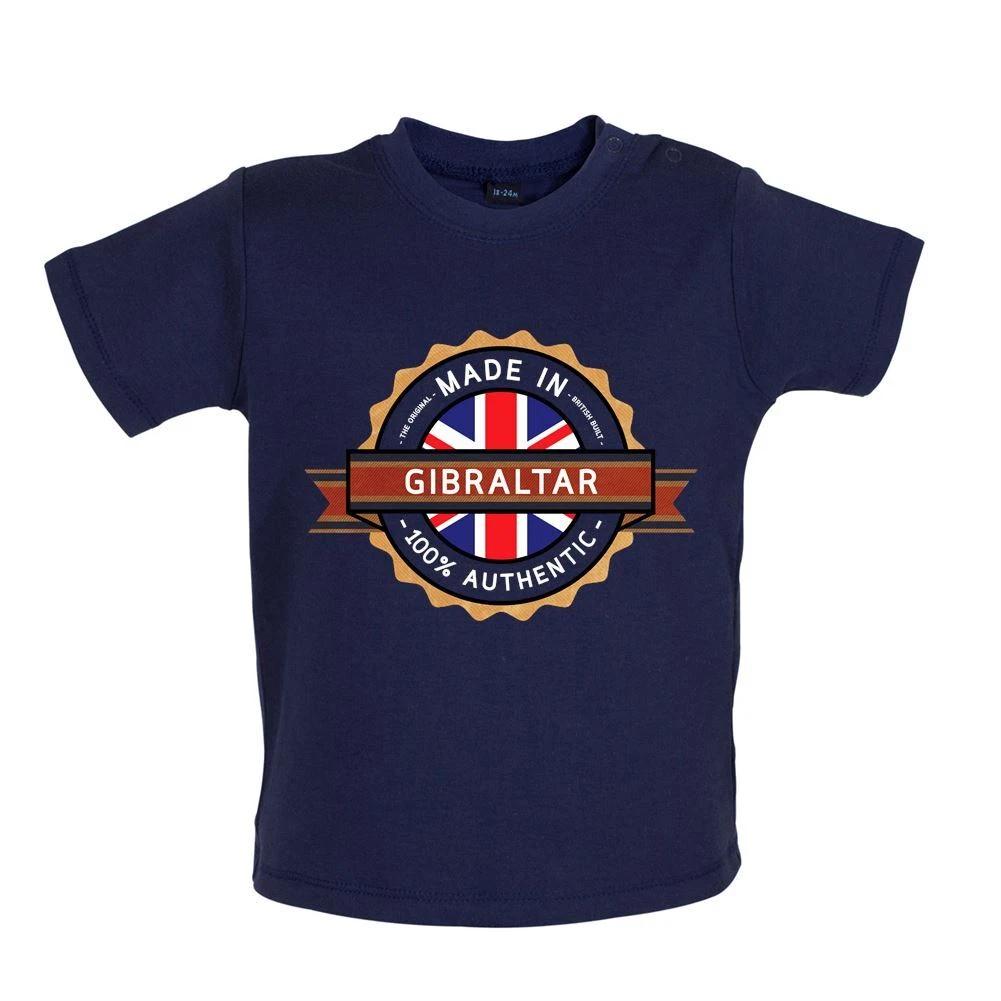 

Made In Gibraltar - Baby T-Shirt / Babygrow - Town City Village Born Love Live 140