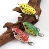 1Pc 75Mm Frog Lure Fishing Lures Double Hooks Topwater Ray Frog Artificial Crankbait Spoon Artificial Soft Bait Minnow Crank