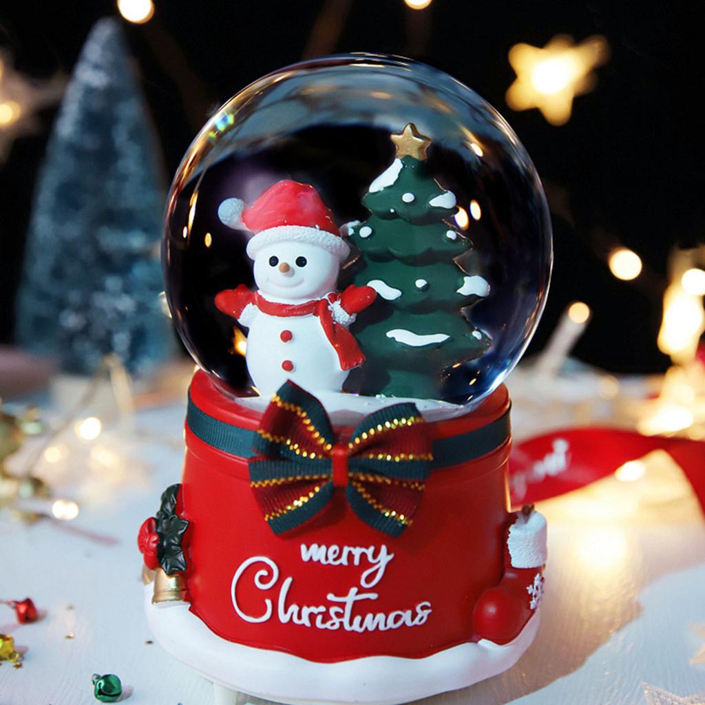 Christmas Music Box Musical Christmas Decoration Resin Crafts for Students Children