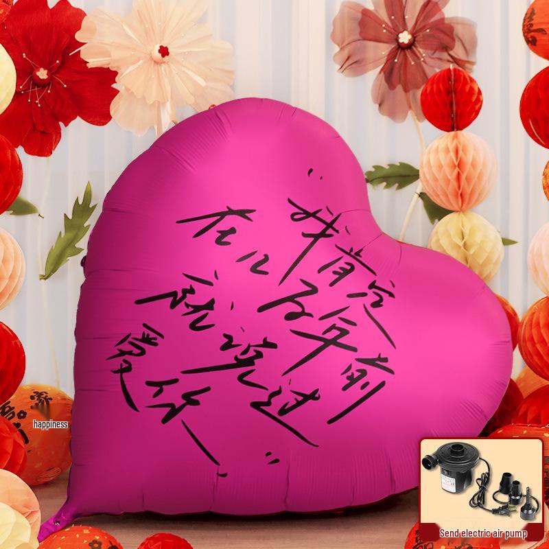 Heart-Shaped Wedding Engagement Photo Props & Balloons Set