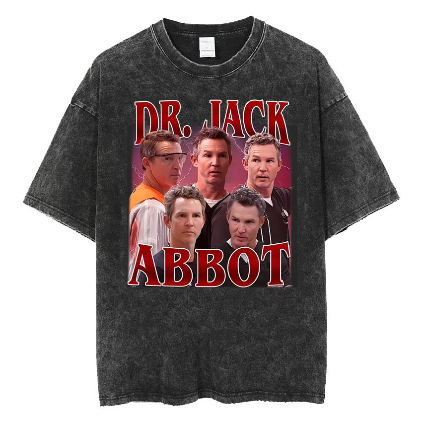 

Dr Jack Abbott Washed Vintage Unisex Graphic Tshirts Men Women Summer Fashion Style Classic T Shirt Cotton Loose Tee Shirt S