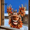 Decorative PVC Window Film Thanksgiving Sticker, Static Cling Fall Decal, Removable Autumn Decals Cute Animal Sticker for Holiday Decoration