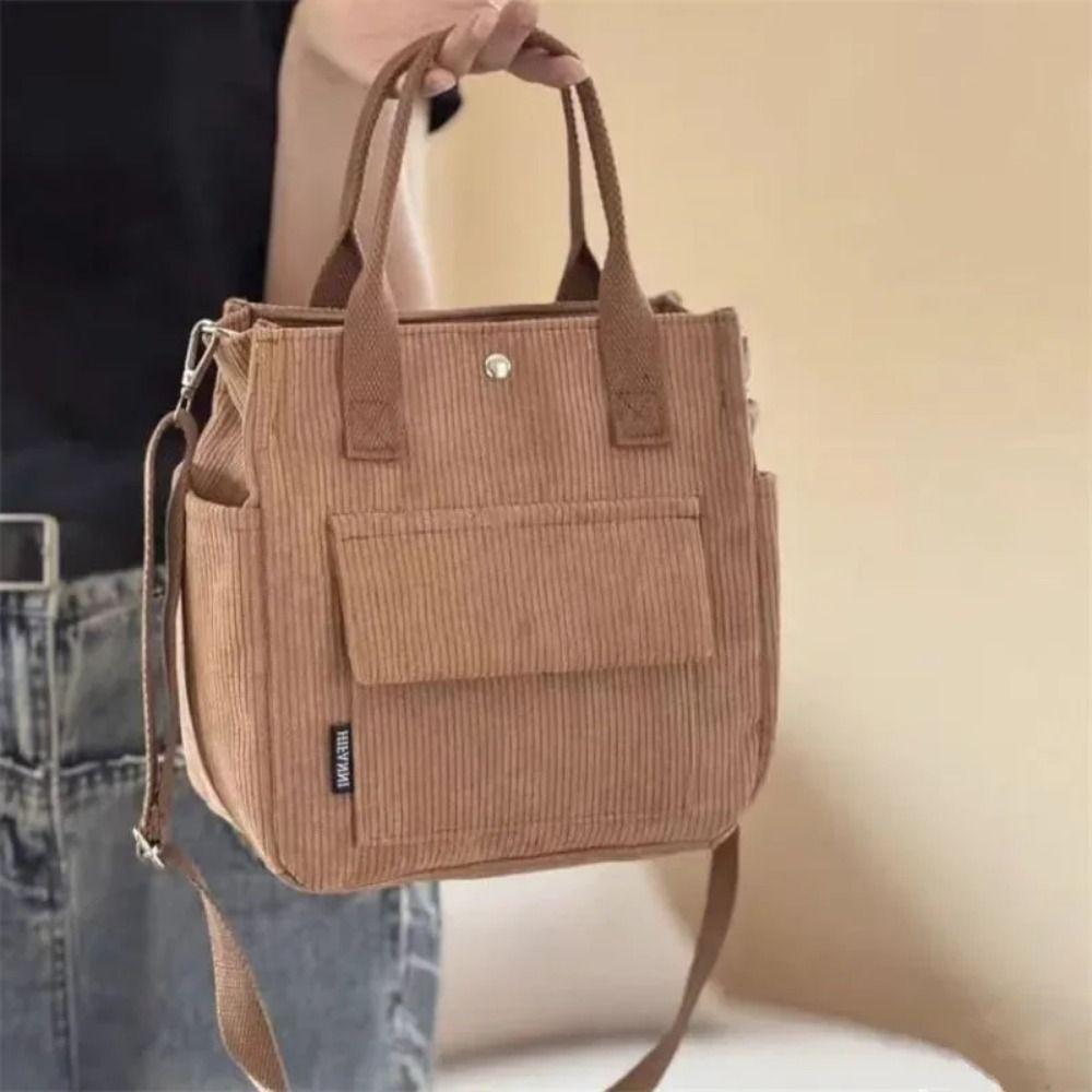 Stylish Crossbody Bag Multi-pocket Lunch Box Bag Simple Tote Bag Outdoor