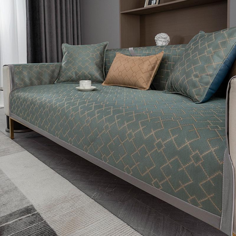 Sofa Cushion Summer Mat Cushion  New Simple Light Luxury Cool Seat Cushion Sheet Combination Sofa Cover Cloth Towel