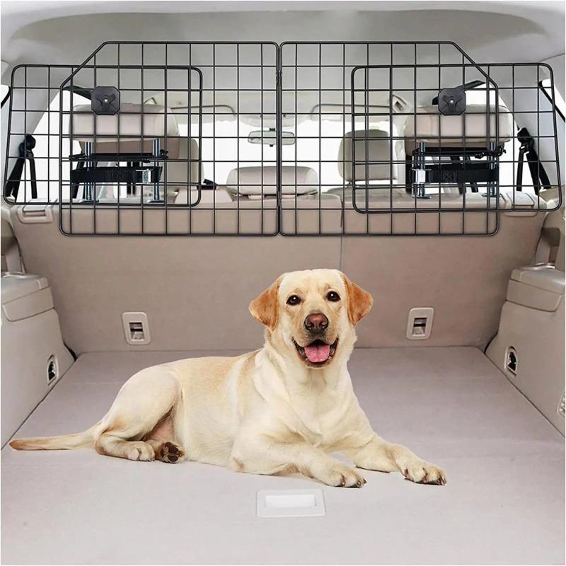 Verstellbare Hunde-Autobarriere Atmungsaktiver Haustier-Kofferraumteiler Gitter für Fahrzeuge Reise-Schutznetz für Hundereise-Sicherheitszubehör