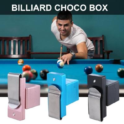 Portable Snooker Cue Chalk Holder Magnetic Billiard Cue Chalk Box Billiard Chalk Holder with Fixed Clip Easy To Use
