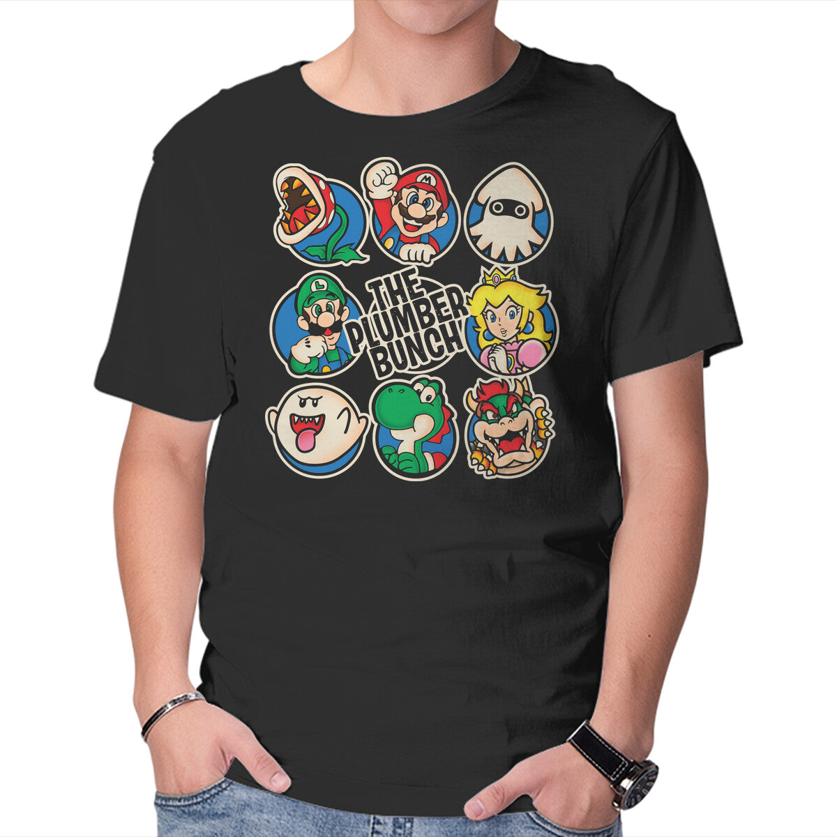 Unisex Crew Neck T-Shirt The Plumber Bunch Graphic Short Sleeve Casual Tee XXL