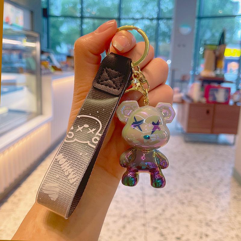 

Акриловый мультяшный граффити медведь брелок креативная кукла женская подвеска для сумки милый автомобильный брелок рождественский подарок на день рождения