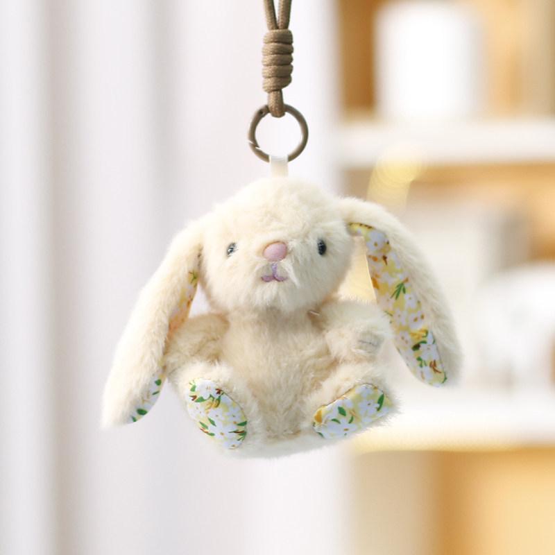 Animal Plush Bunny Pendant With Polyester Fiber Filling For Wedding Party Decor