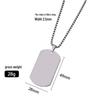 Men's Engravable Stainless Steel Dog Tag Necklace in Street Style