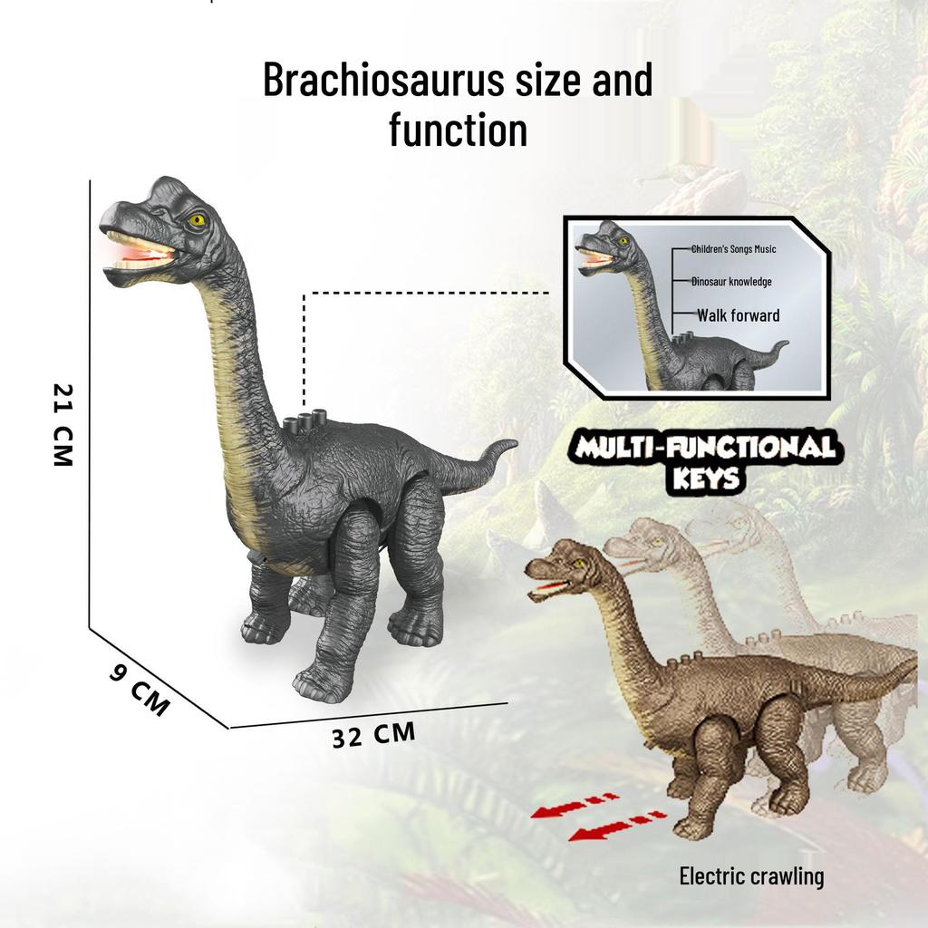 Kids' Electric Dinosaur Toy with Lights and Sound Effects – Perfect for Pretend Play and Birthday Gifts