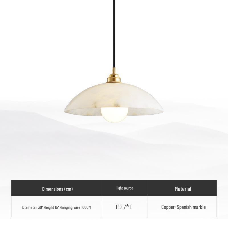 Modern Minimalist Marble & Copper Chandelier for Restaurants and Bars