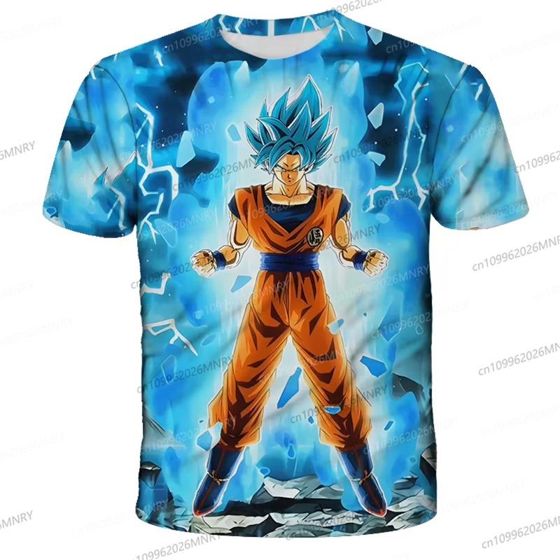 Anime Dragon Ball Son Goku Tshirt 3D Print Men's clothing Summer Girl clothes Top women Tshirt Girl Unisex Children's Clothing