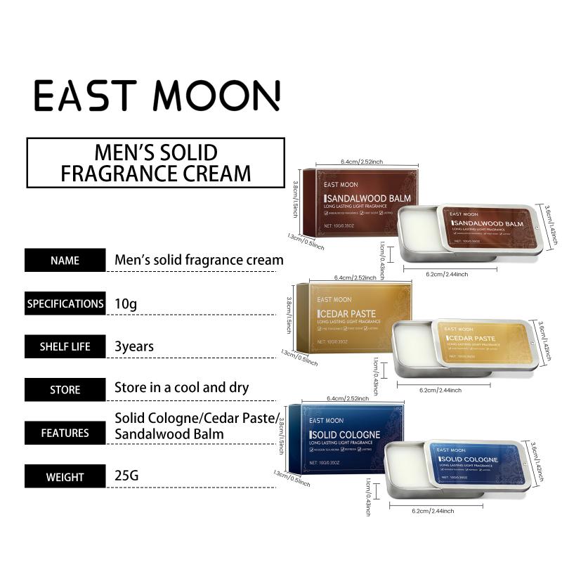 East Moon Sandalwood Balm Portable Odor Eliminator For Men Charming Date Attractant Perfume For Gentlemanly Charm