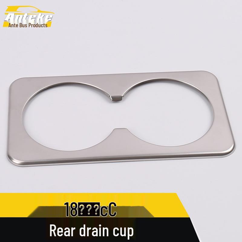 Compatible with 18 Models: Ruicheng CC Rear Cup Holder Bright Ring & Third Row Armrest Water Cup Decoration Frame.