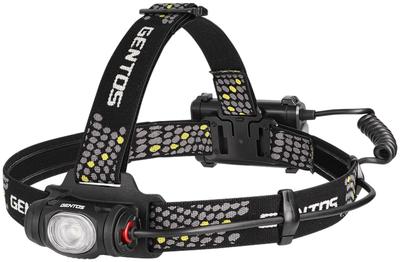 Far LED GENTOS 380 recunoaștere iluminare Folosește 3 baterii AA Metal Master [Luminozitate lumeni/Practic 8,5 ore/Lumină spate] MM-833D