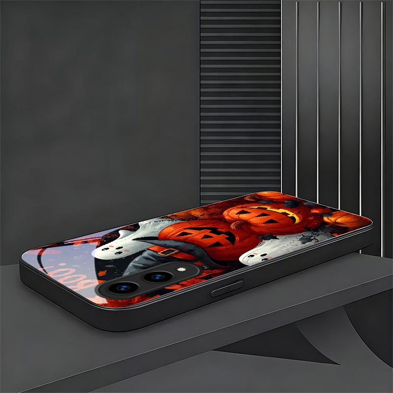 Halloween Boo Vibe Black Phone Case For Samsung Galaxy S26 Ultra S25 Edge S24 FE S23 Plus S22 S21 S20 S22 S24 Glass Back Cover