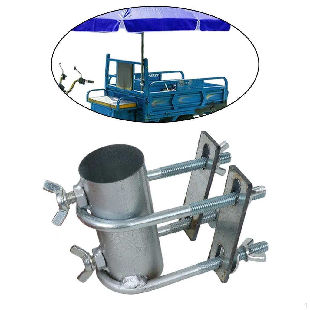 Balcony Parasol Holder Clamp for Patio Umbrella Stand with 3.5cm Hole Diameter Clip