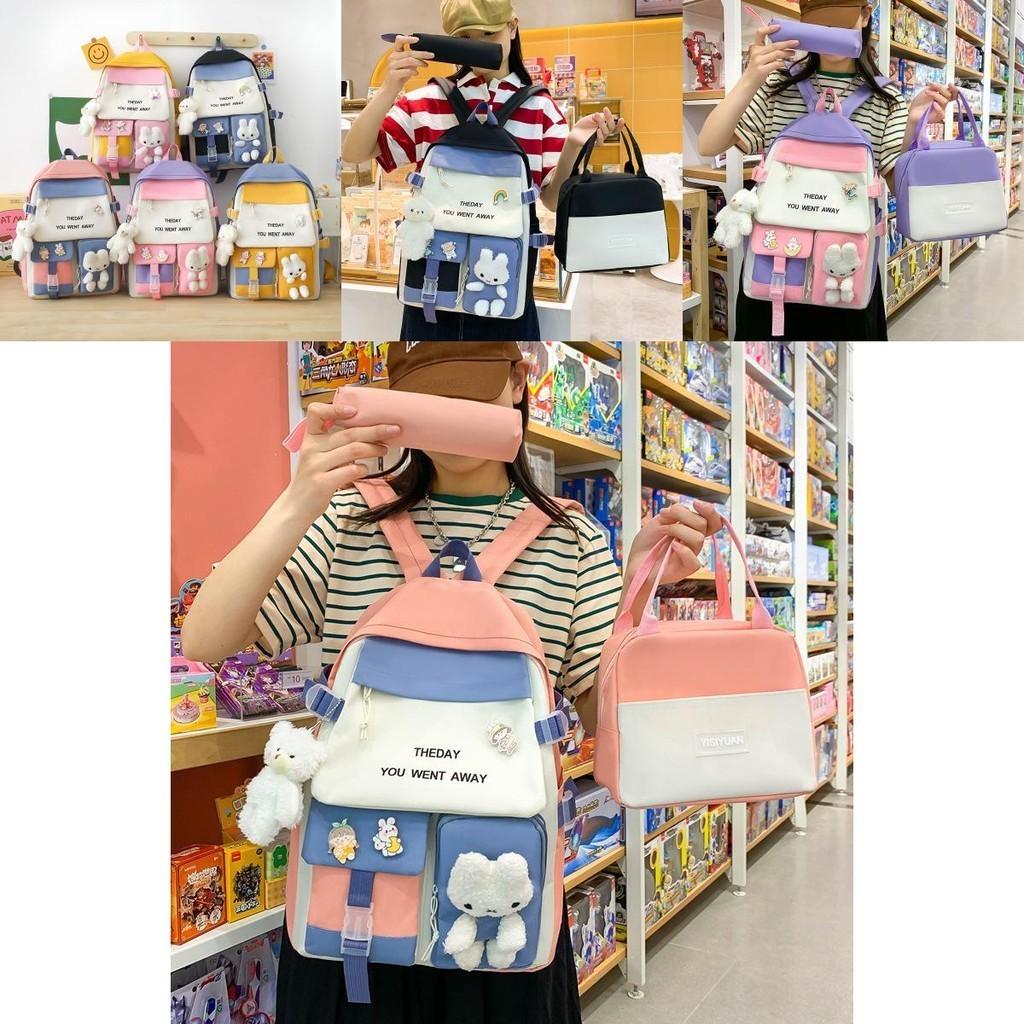 Stylish Lightweight Nylon Student Backpack For School Casual Wear In Multiple Colors