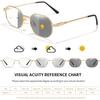 3 Pairs Anti-Blue Light Photochromic Reading Sunglasses Women Men Metal Round Trendy Classic Style Protection Unisex Eyewear