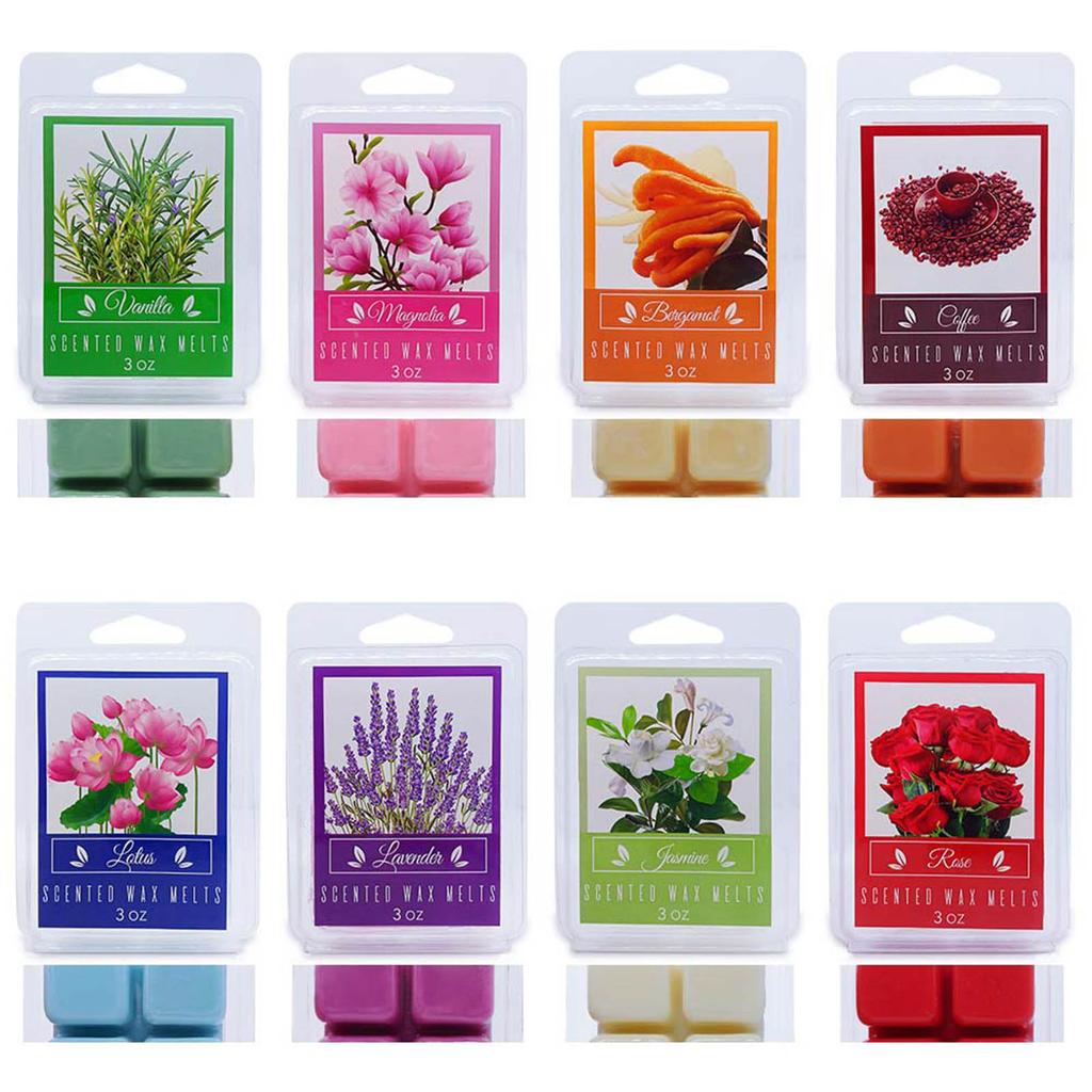 8Packs of Soy Scented Wax Melts Wax Cubes Soy Wax Cubes for Home Fragrance Colorful Scented Cubes for Home Decor