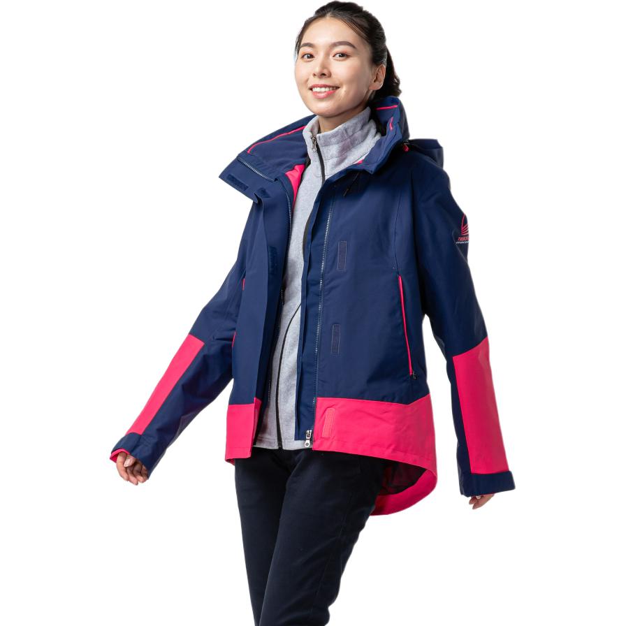 DECATHLON SAILING 300 Color-blocking Outdoor Leisure Sports Zipper Hooded Jacket Jacket Women's Navy Blue
