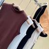 Women's Slim Fit Sanded Sleeveless Vest - Autumn/Winter, Half-High Collar, Inner/Outer Wear