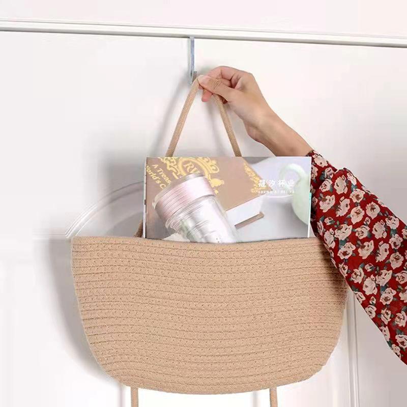 Detachable Hanging Basket With 3 Pockets Multi-layer Wall Hanging Storage Bag Organiser For Bedroom