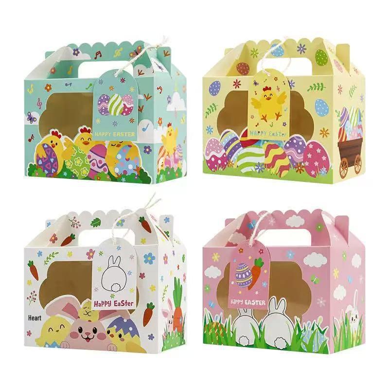 Colorful Easter Chicks & Rabbits Handheld Souvenir Box