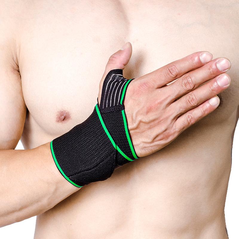 

Спортивные напульсники Силовая повязка Нейлоновая обмотка Давление Фитнес Спортивный браслет зелёный