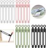 Cable Organiser Reusable Silicone Cable Ties Desk Winder Wire Management Clips for Earphone USB Cord Mouse Home Office Travel