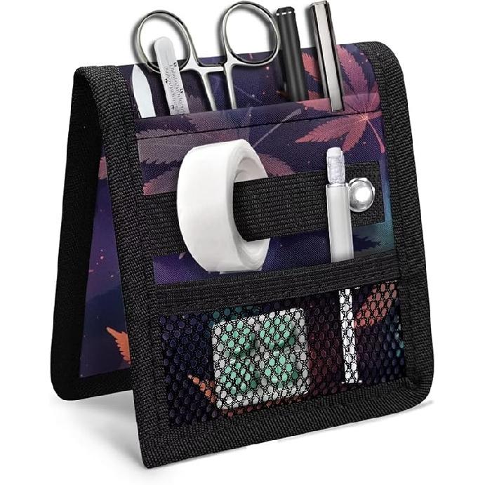 

Кишеньковий органайзер для медсестри, Кишенькова сумка-органайзер для медсестер, Кишенькова сумка для інструментів для лікарів Tropical Leaves-Purple