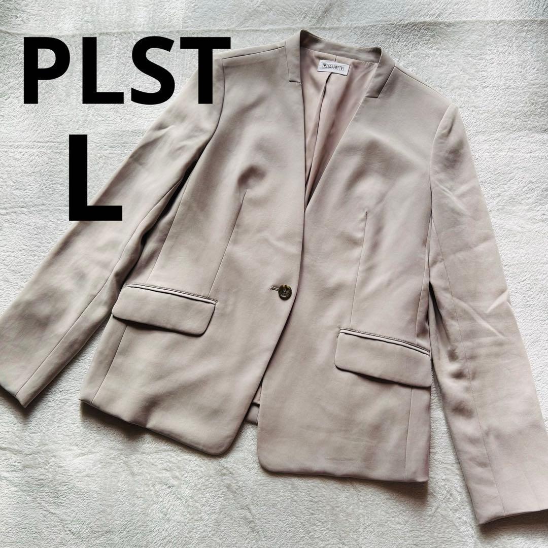 PLST Collarless Jacket Ivory Size L